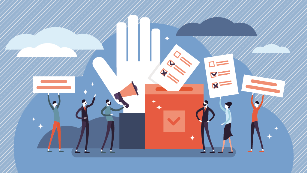 Democracy and political risk concept