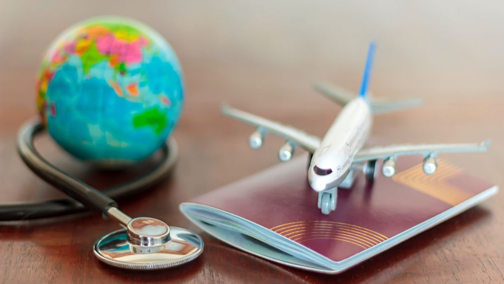 Travel documents - travel insurance concept