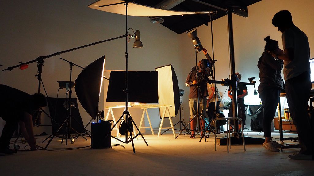 Video production and film crew team